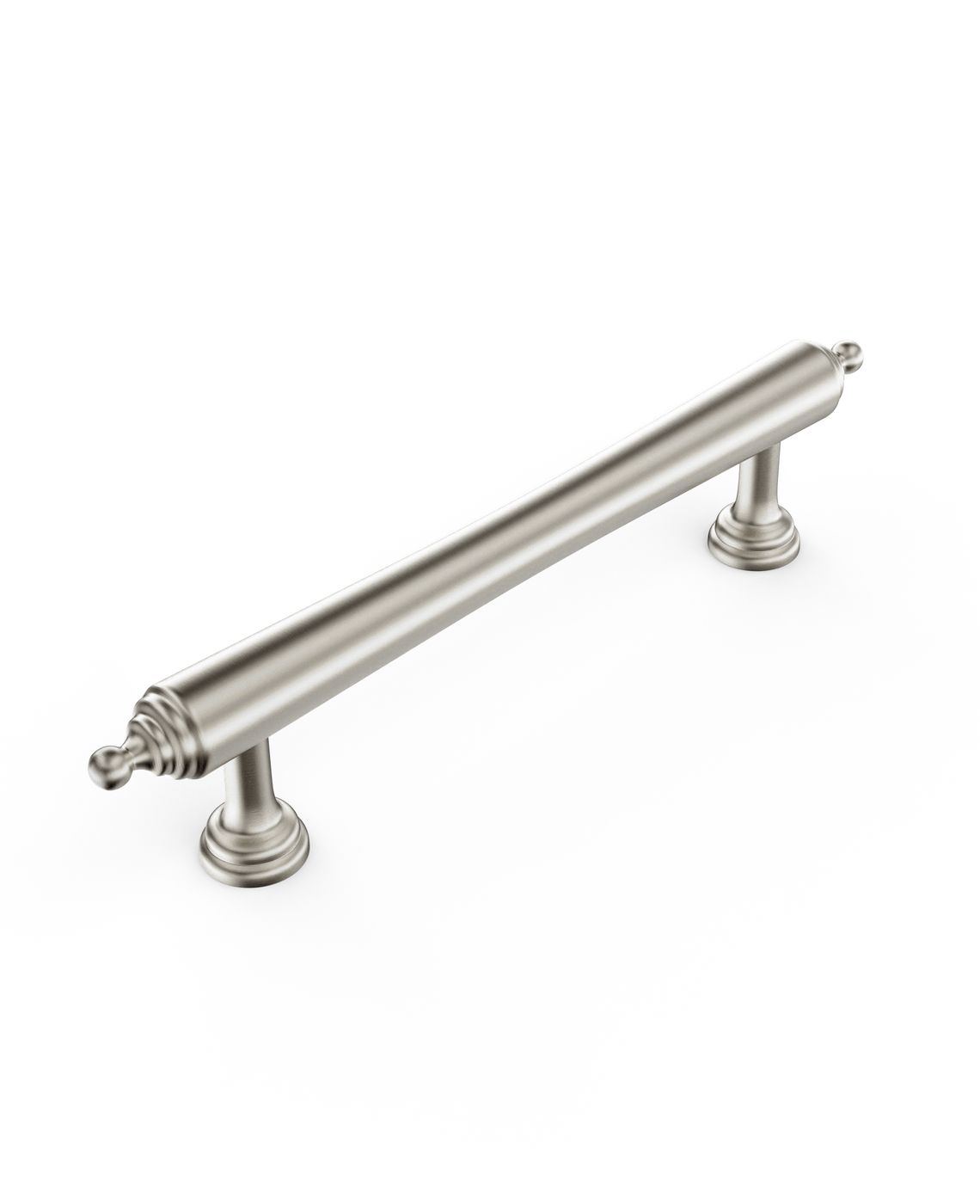 Heirloom - 140mm Brushed Nickel Handle (Premium Solid Brass Construction)