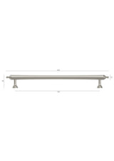 Heirloom - 233mm Brushed Nickel Handle (Premium Solid Brass Construction)
