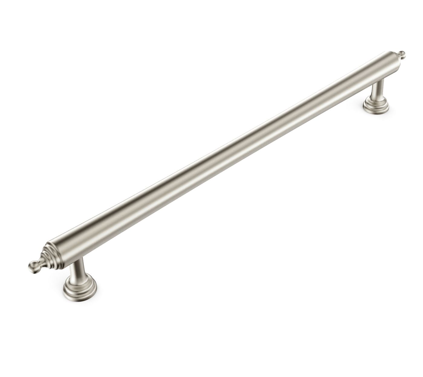 Heirloom - 233mm Brushed Nickel Handle (Premium Solid Brass Construction)