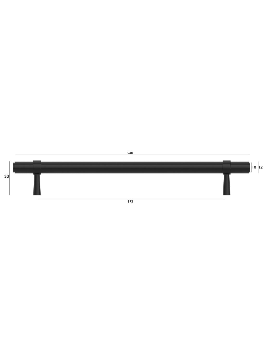 Astor - 240mm Matte Black Handle (Premium Solid Brass Construction)