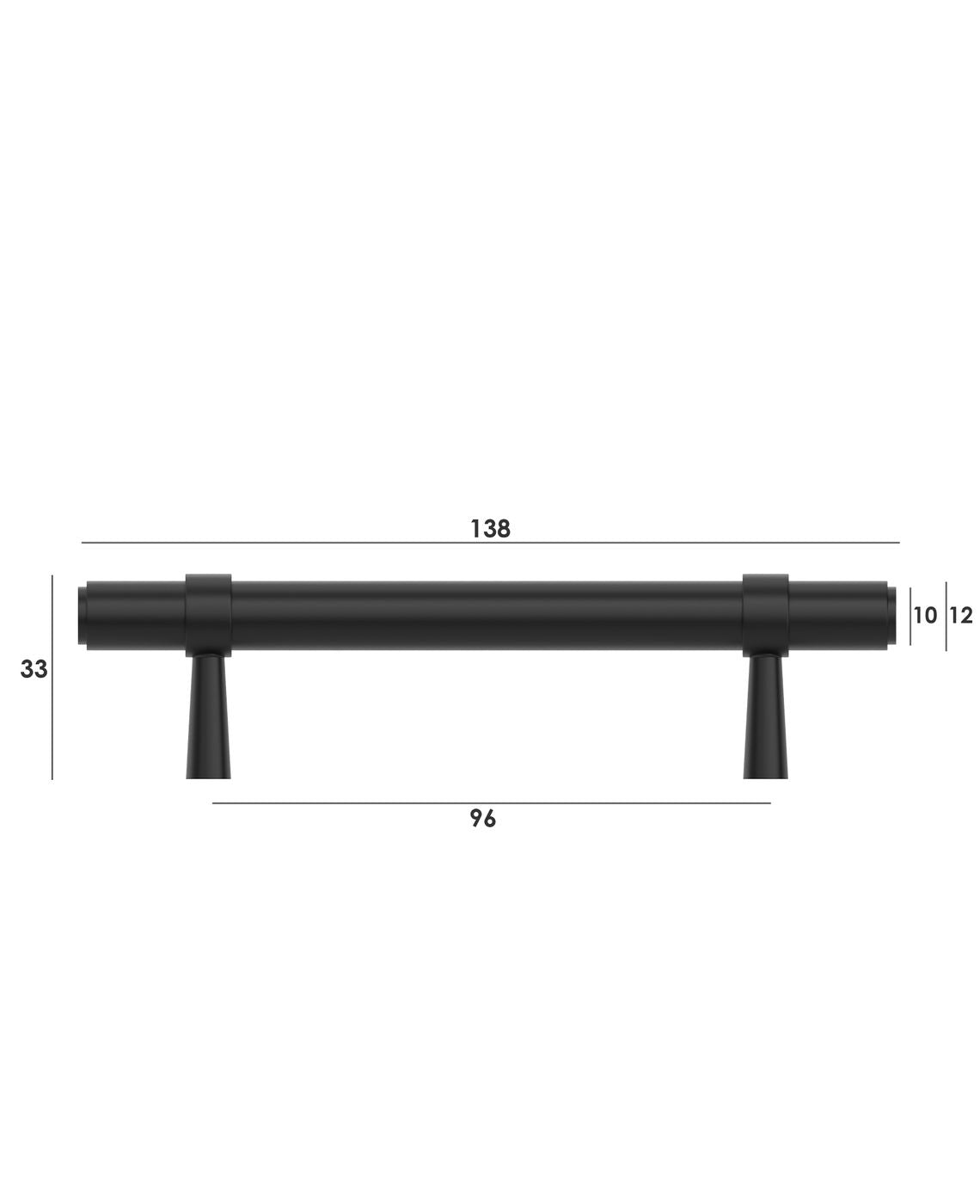Astor - 138mm Matte Black Handle (Premium Solid Brass Construction)