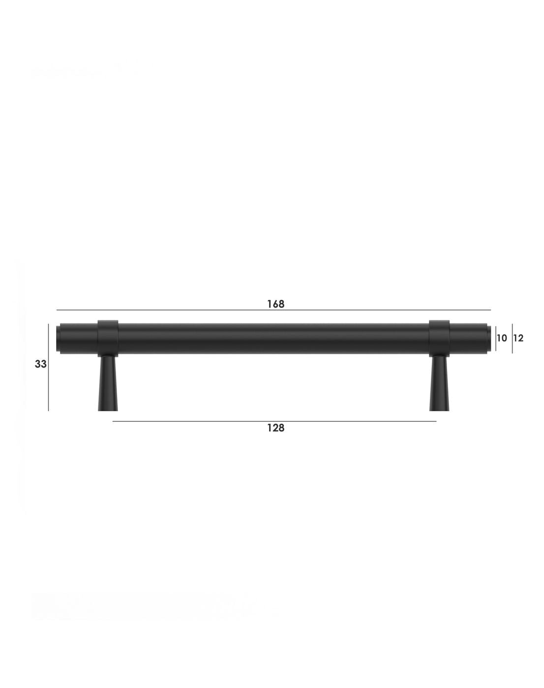 Astor - 168mm Matte Black Handle (Premium Solid Brass Construction) - alternative product view
