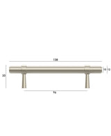 Astor - 138mm Brushed Nickel Handle (Premium Solid Brass Construction)