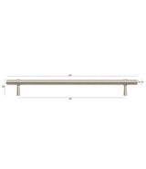 Astor - 270mm Brushed Nickel Handle (Premium Solid Brass Construction)