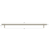 Astor - 370mm Brushed Nickel Handle (Premium Solid Brass Construction)