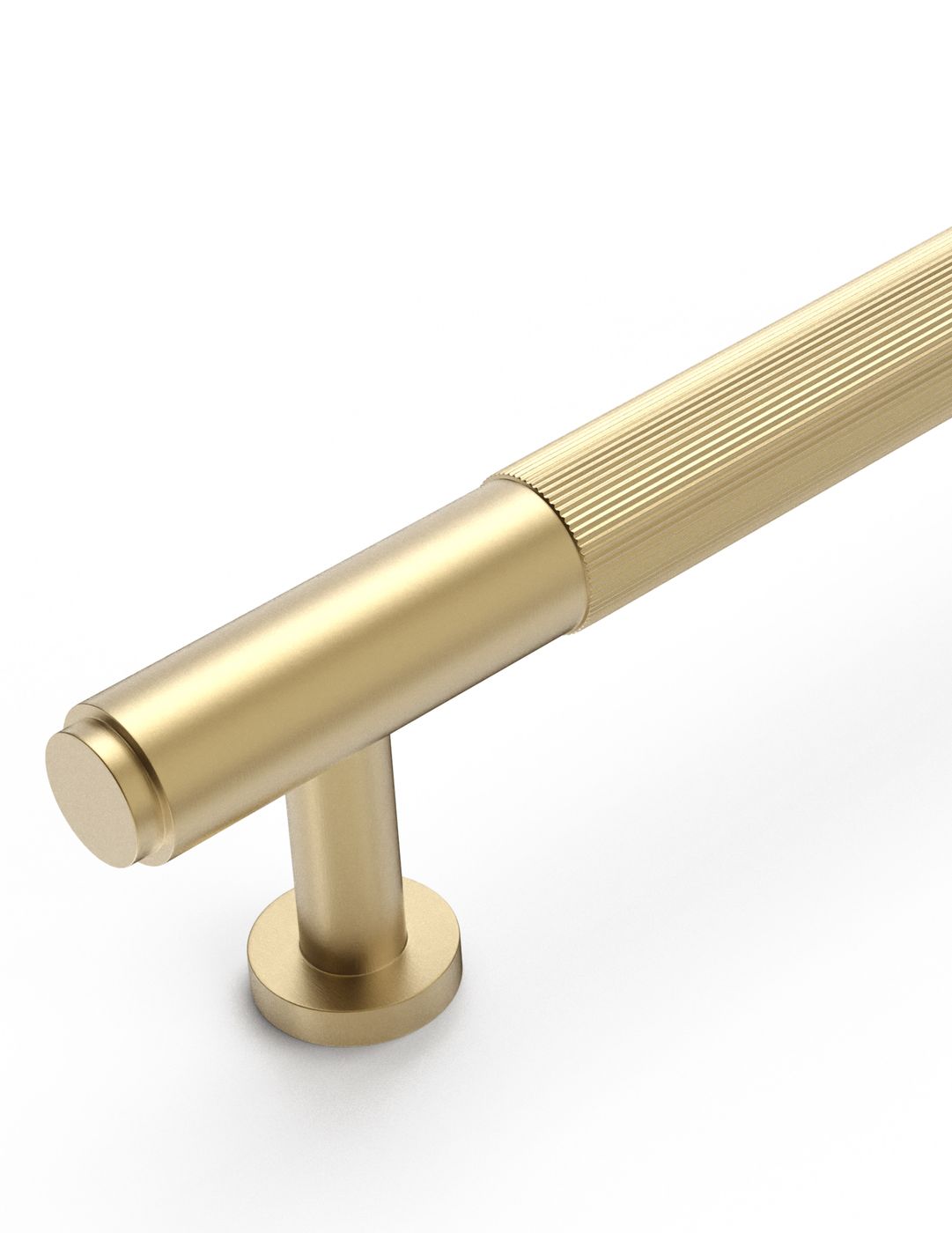 Soho - 225mm Brushed Brass Handle (Premium Solid Brass Construction)