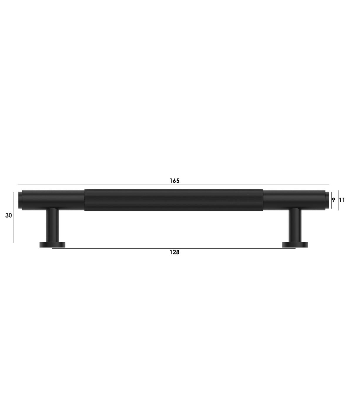 Soho - 165mm Matte Black Handle (Premium Solid Brass Construction)