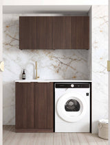 Havana Fluted Sable Walnut Laundry Kit 1305x600x2100