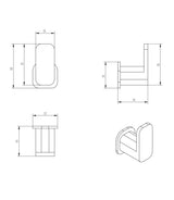 Oskar Gun Metal Robe Hook