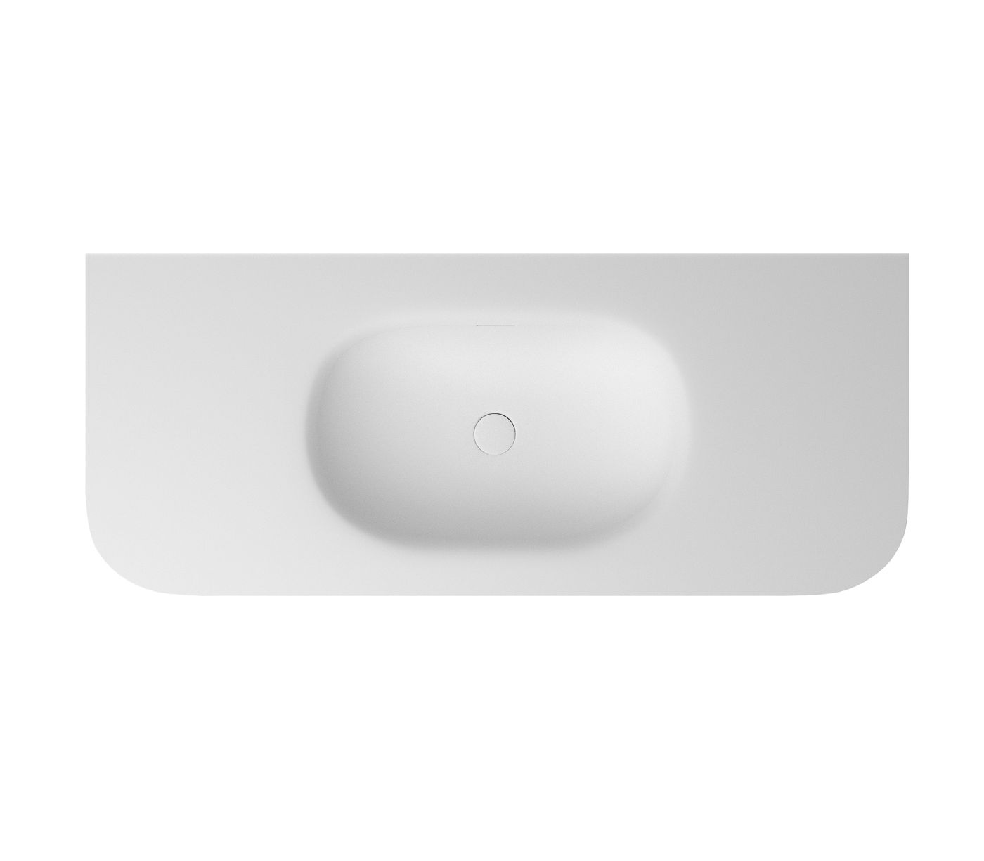 Chloe 1200x500 Silk Matte White Top with Basin
