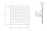Oskar / Zevio Twin Shower Combo Top Inlet 250mm Brushed Nickel - alternative product view
