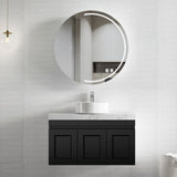 Hampton Mark II 900mm Satin Black Wall Hung Vanity