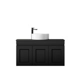Hampton Mark II 900mm Satin Black Wall Hung Vanity