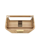 Havana Fluted 900mm Woodland Oak Wall Hung Curve Vanity