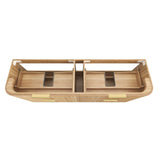 Havana Fluted 1800mm Woodland Oak Wall Hung Curve Vanity