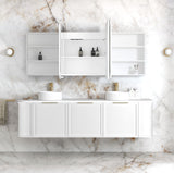 LED Newport 1800(W)x750(H) Matte White Shaving Cabinet - Premium Edition