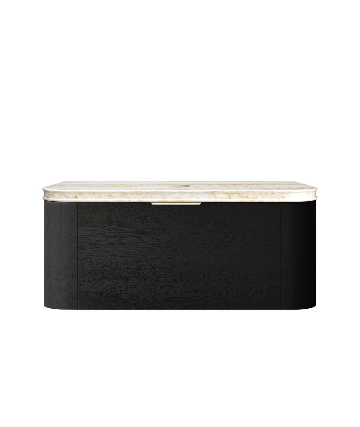 Bondi 1200mm Black Oak Wall Hung Curve Vanity