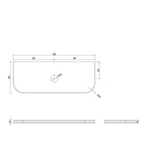Bondi 1200mm Natural Oak Wall Hung Curve Vanity