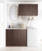 Havana Fluted Sable Walnut Laundry Kit 1715x600x2100