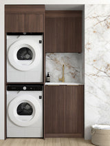 Havana Fluted Sable Walnut Laundry Kit 1305x600x2100