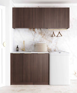 Havana Fluted Sable Walnut Laundry Kit 1715x600x2100