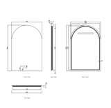 LED Archie 1200(H)x800(W) Frameless Tuffi Mirror