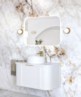 LED Newport 900(H)x600(W) Frameless Back Lit Tuffi Mirror - Install Horizontal or Vertical