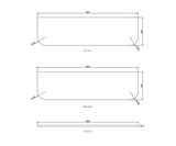 Havana 1800x500x20 Solid Surface Cloudy Carrara Top No Hole