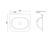 Chloe 600x500 Silk Matte White Top with Basin