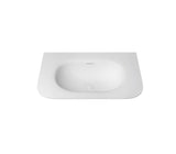 Chloe 750x500 Silk Matte White Top with Basin - front view