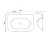 Chloe 750x500 Silk Matte White Top with Basin