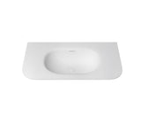 Chloe 900x500 Silk Matte White Top with Basin - front view