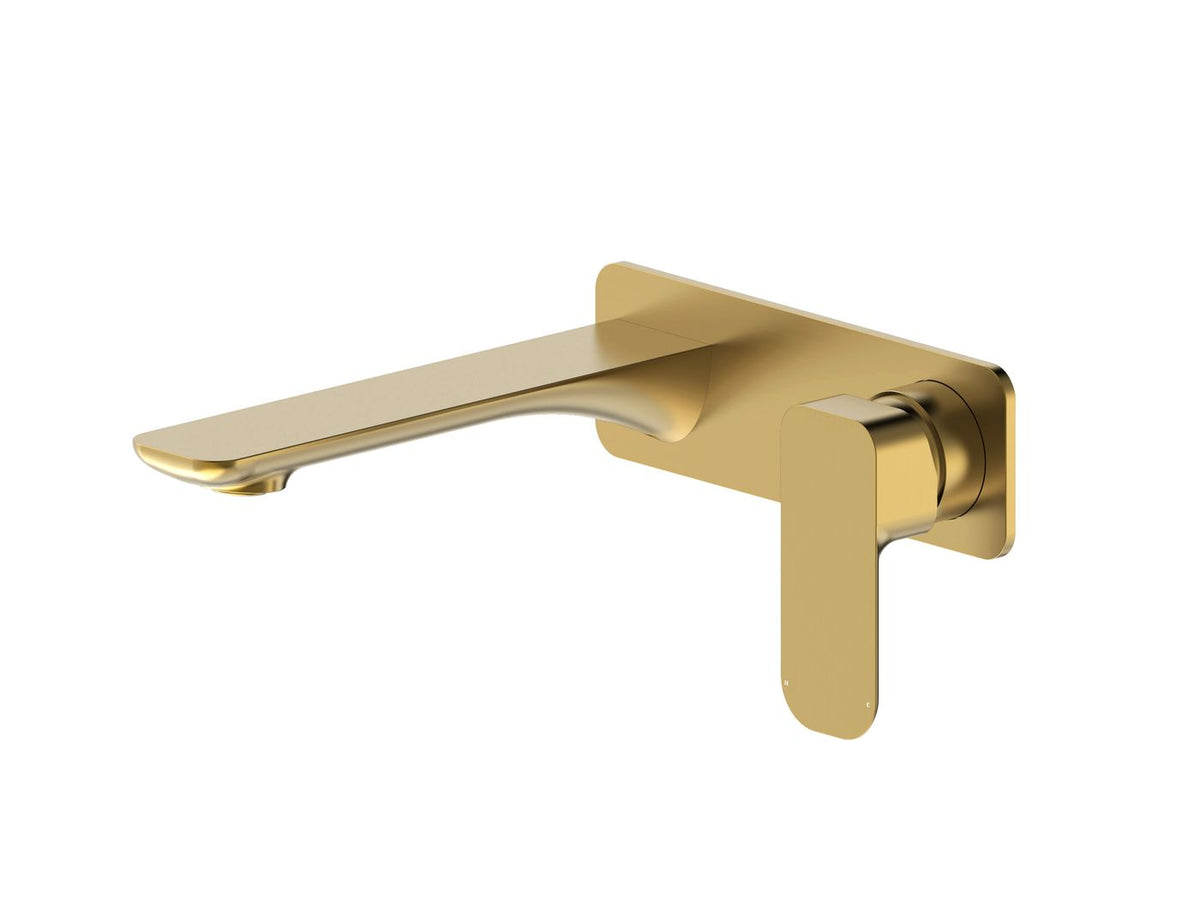 Oskar Wall Basin Mixer Argent Gold - front view, bathroom fixture