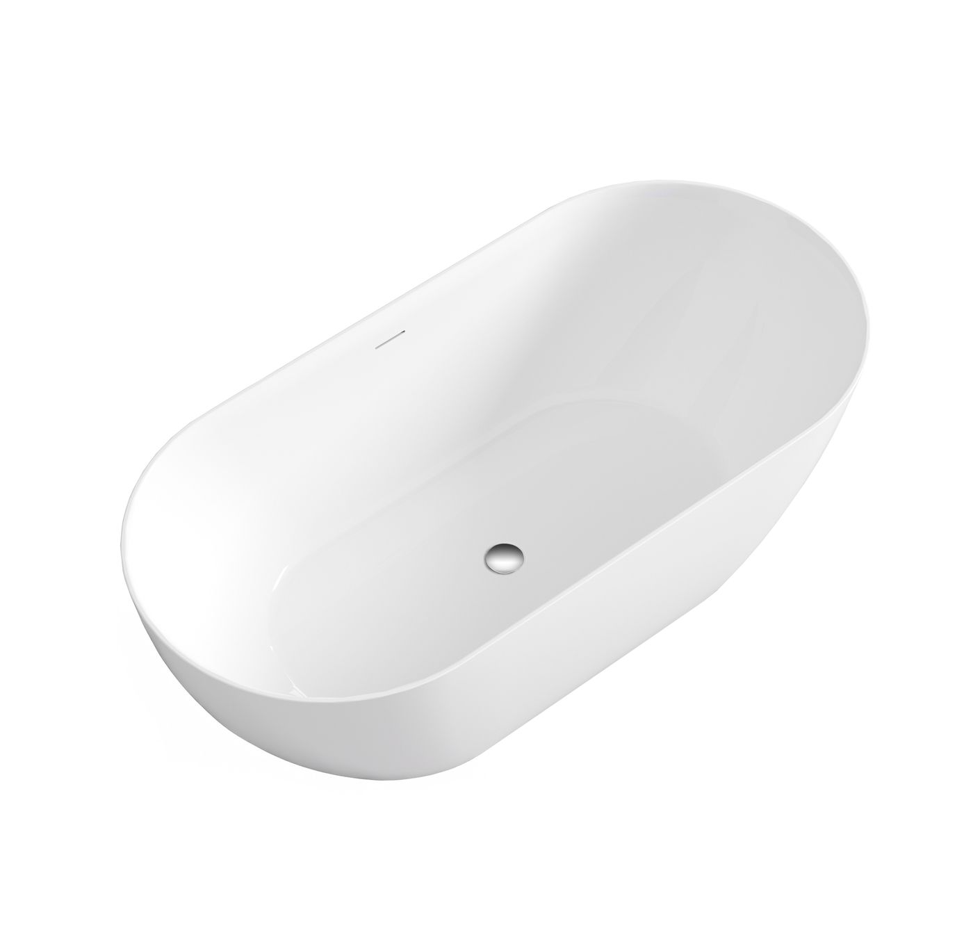 Attica Manolo 1530 Gloss White Bath with Overflow