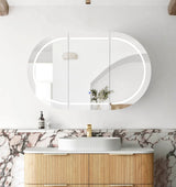 LED Bondi 1200(W)x750(H) Woodland Oak Shaving Cabinet - Premium Edition