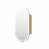 LED Noosa 900(H)x450(W) Woodland Oak Shaving Cabinet - Premium Edition