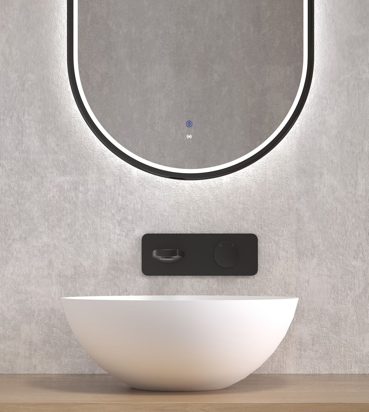 London Solid Surface 400x400x150 Matte White Basin NF