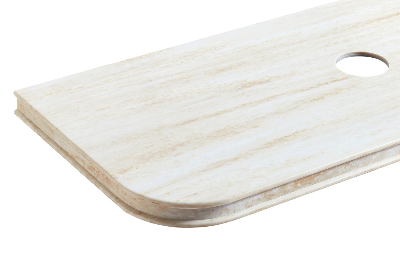Havana Fluted 1800mm Sable Walnut Wall Hung Curve Vanity