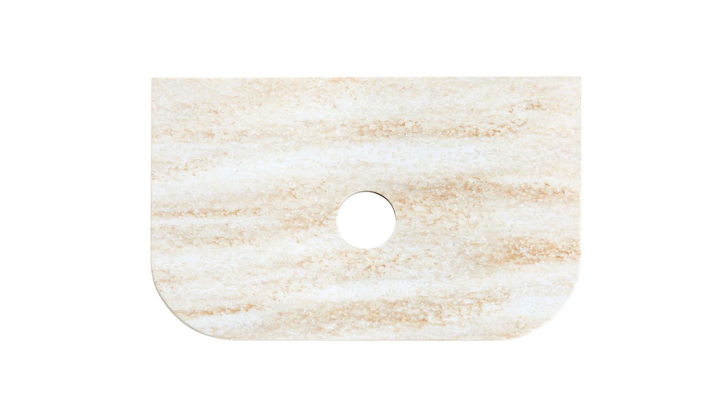 Havana Fluted 750mm Sable Walnut Wall Hung Curve Vanity