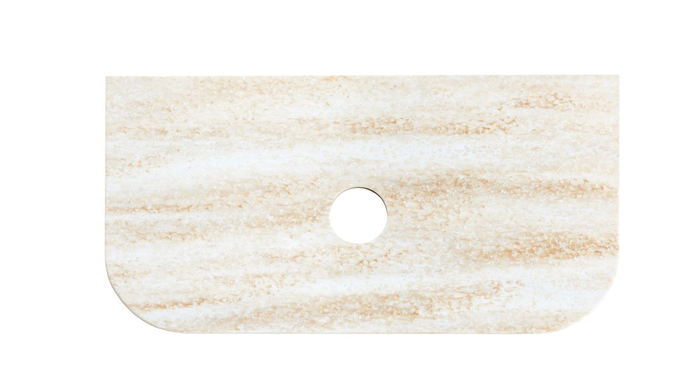 Havana Fluted 900mm Sable Walnut Wall Hung Curve Vanity