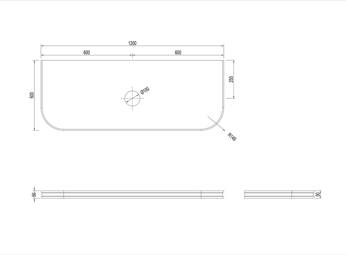 Havana Fluted 1200mm Woodland Oak Wall Hung Curve Vanity - alternative product view (13 of 17)
