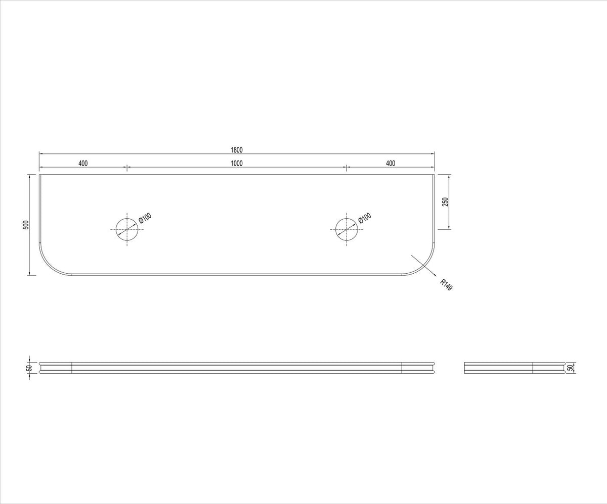 Otti Havana Vanity 1800mm Double Basin