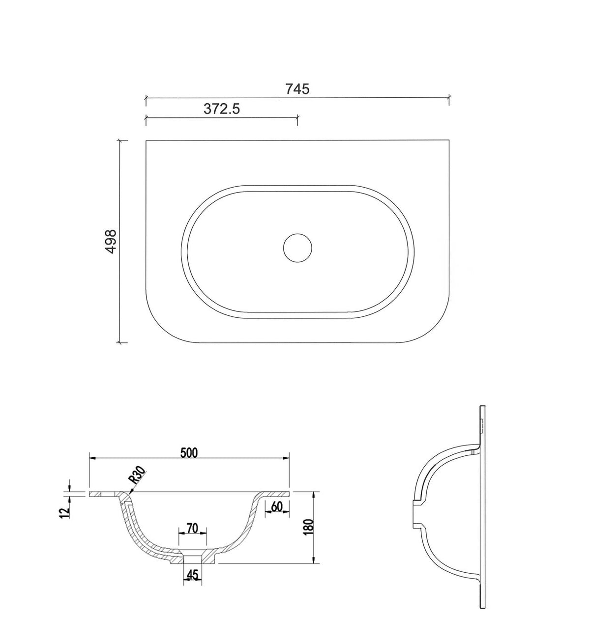 Otti Havana Vanity 750mm Single Basin