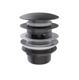 Mushroom Bath Pull Out Popup Waste Overflow Gun Metal
