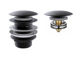 Mushroom Bath Pull Out Popup Waste Overflow Matte Black