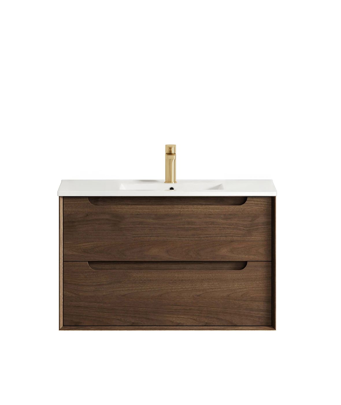Byron 900mm Sable Walnut Wall Hung Vanity