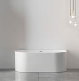 Attica Noosa Fluted 1500 Matte White BTW Multi-fit Bath with Overflow