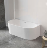Attica Noosa Fluted 1500 Matte White BTW Multi-fit Bath with Overflow