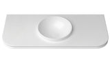 Havana English Edge 1200x500x50 Matte White with Round Basin Top