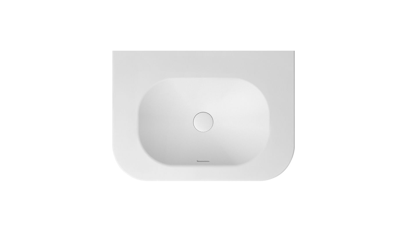 Havana English Edge 750x500x50 Matte White with Soft Square Basin Top